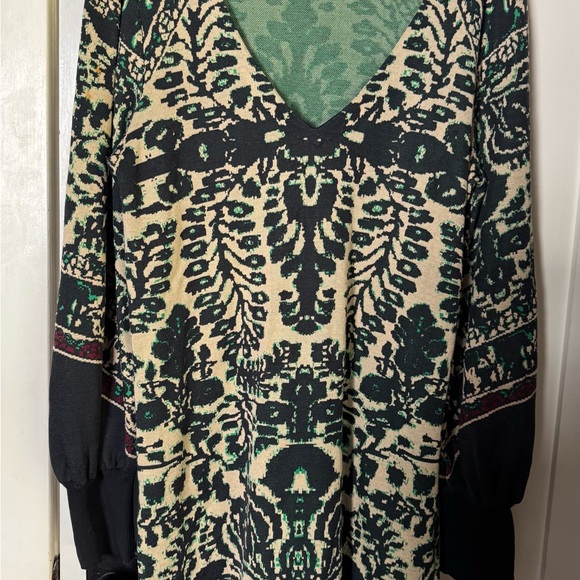 Free People Long Sleeve Print Mini Dress - Picture 6 of 7